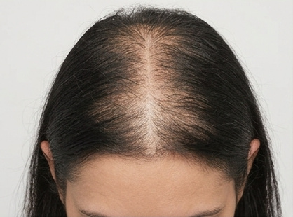 Before hair-restoration comparison, case 2